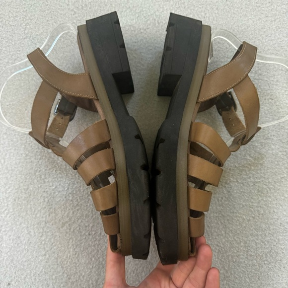 Free People Delaney Fisherman Platformsandal shoes‎ leather size 40 - Picture 7 of 9